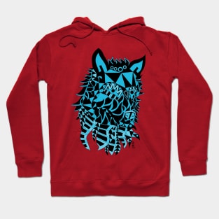 lone wolf ecopop in renegade tribal totonac pattern Hoodie